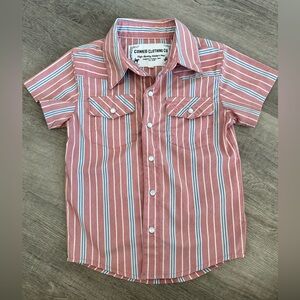 Cowkid Clothing Co - Vintage Striped Pearl Snap Shirt - 2T